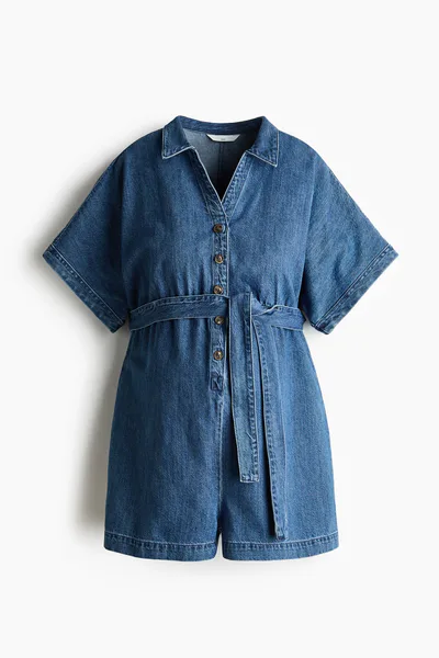 H&M MAMA Denim Romper