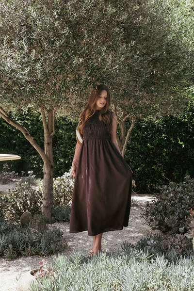 Petal & Pup Lanna Maxi Dress - Chocolate