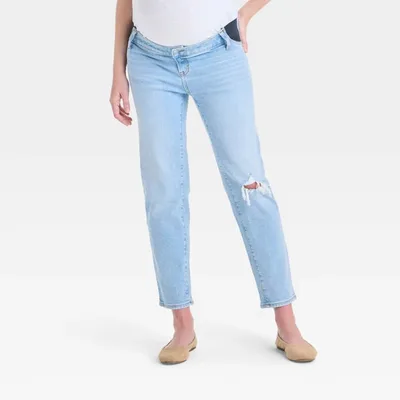 Target Low-Rise Under The Belly 80's Slim Straight Denim Maternity Pants - Isabel Maternity by Ingrid & Isabel™ Medium Wash 16
