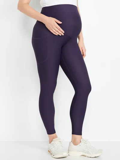 Old Navy Maternity Full-Panel PowerSoft 7/8 Leggings