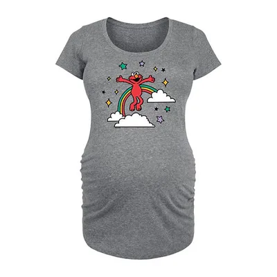 Kohl's Maternity Sesame Street Elmo With Rainbow Graphic Tee