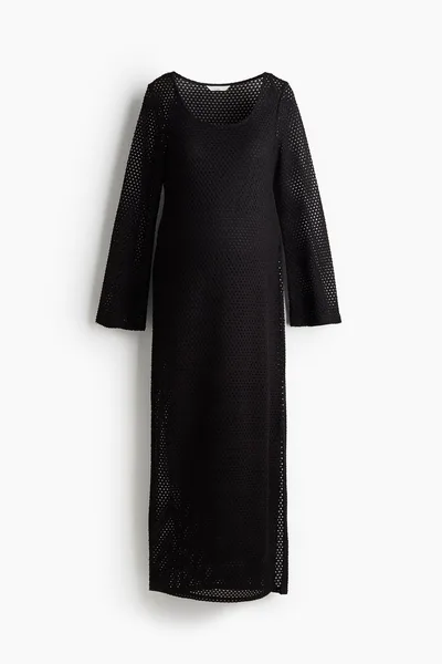 H&M MAMA Hole-knit Dress