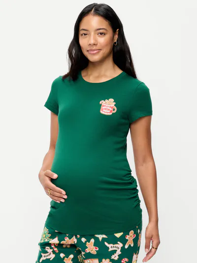 Old Navy Maternity Side-Shirred Graphic T-Shirt