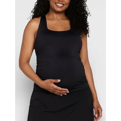 Target Women's Scoop Neck Racerback Active Tank with Support - Black - Size: Large - Motherhood Maternity