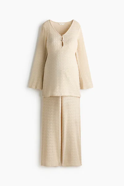 H&M MAMA 2-Piece Pointelle-Knit Set