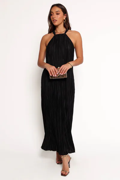 Petal & Pup Melody Plisse Halter Maxi Dress