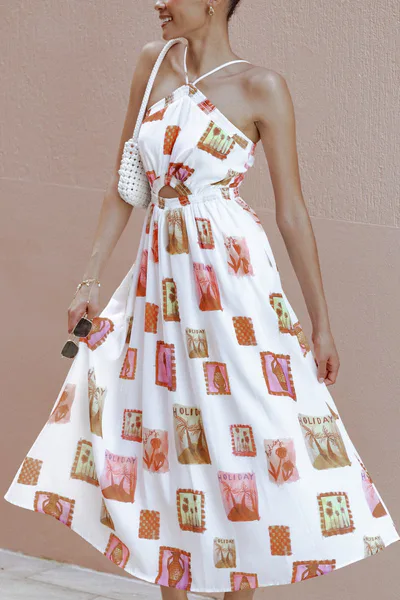 Petal & Pup Madi Maxi Dress - White Multi