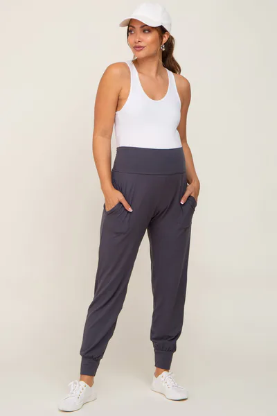 PinkBlush Charcoal Soft Maternity Jogger Pants