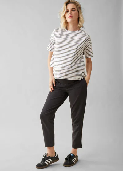 Ingrid & Isabel The Essential Black Ponte Maternity Pant