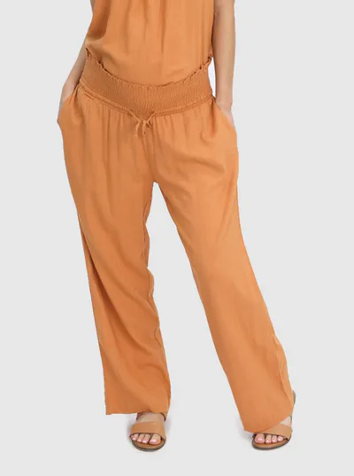 Angel Maternity Linen Maternity Pant in Orange