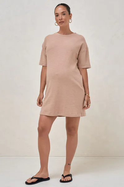 Bae the Label Whats Next Nursing Dress - Mocha