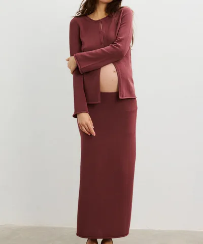 Bump City HATCH: The Liana Skirt (Raisin)