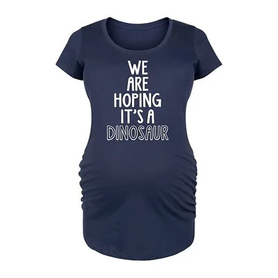 Kohl's Maternity We Are Hoping It's A Dinosaur Graphic Tee
