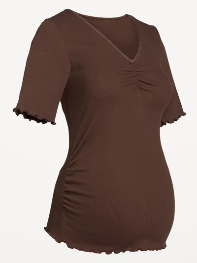 Old Navy Maternity V-Neck Elbow-Sleeve Top