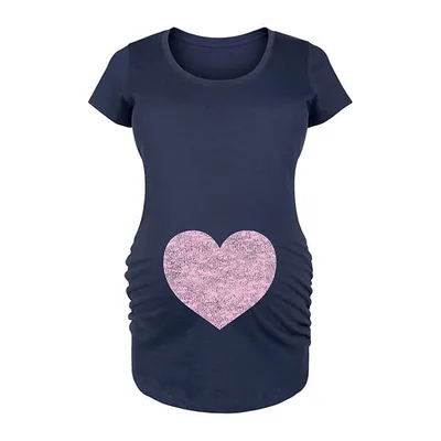Kohl's Maternity Pink Heart Graphic Tee