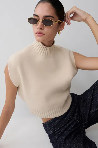 MESHKI Niko Knit Oversized Top