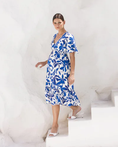 Soon Maternity Anika Midi Feeding Dress