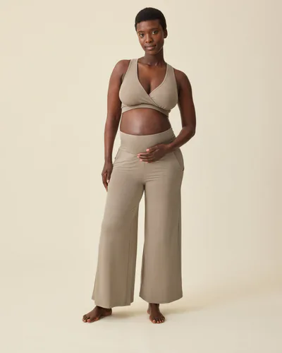 Kindred Bravely Bamboo Wide Leg Maternity & Postpartum Lounge Pant | Sandstone