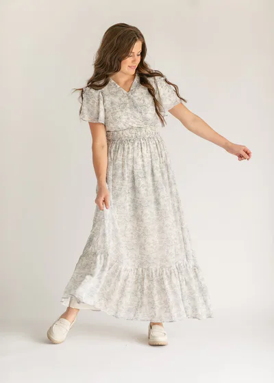 Milk & Baby Eden Floral Maxi Dress | Blue Floral