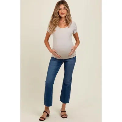 Target Pinkblush Navy Raw Hem Kick Flare Maternity Jeans 30