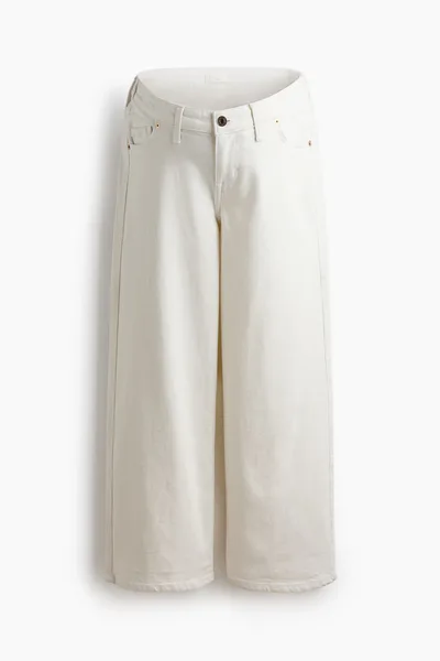 H&M MAMA Wide Low Waist Ankle Jeans