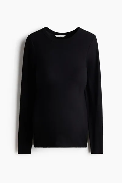 H&M MAMA Ribbed Jersey Top