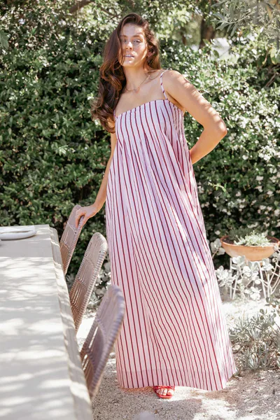 Petal & Pup Arletta Maxi Dress - Pink Stripe