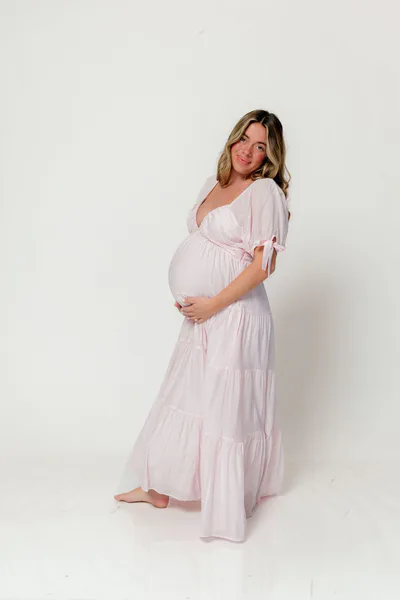 Worth Collective Grayson Maxi Dress in Light Pink - Bump Friendly & Inclusive Sizing