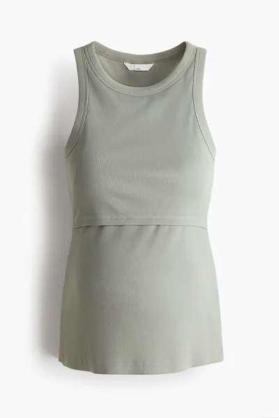 H&M MAMA Ribbed Nursing Tank Top