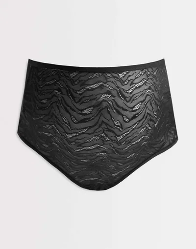ASOS Mamalicious Maternity sheer zebra mesh over the bump briefs in black