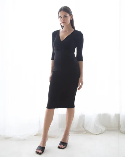 Soon Maternity Cross Wrap Feeding Dress
