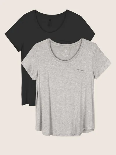 Kindred Bravely Everyday Nursing T-shirt Pack | Black & Grey Heather