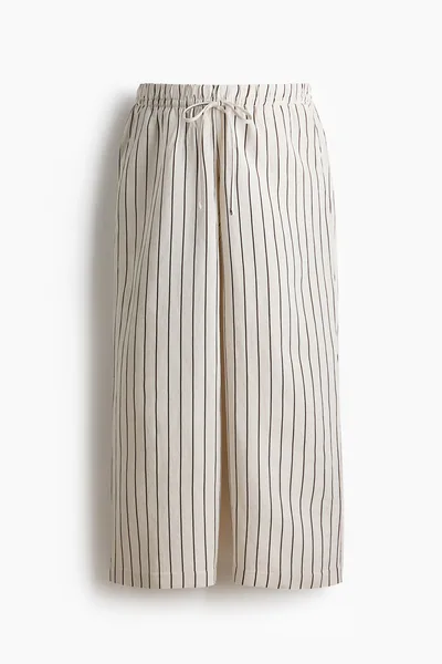 H&M MAMA Linen-Blend Drawstring Pants
