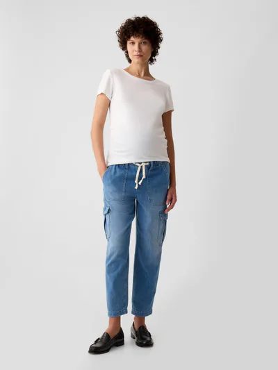 Gap Maternity Full Panel Cargo Easy Jeans
