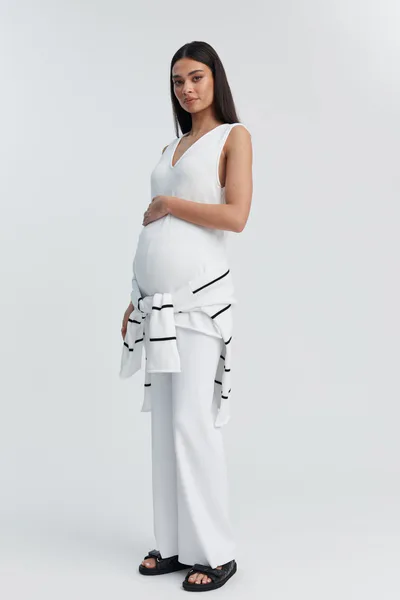 Legoe Heritage High Back Poppy Knit Tank (Ivory) - FINAL SALE