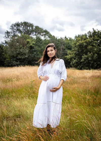 For The Creators The Sofia Dress in Embroidered White Cotton