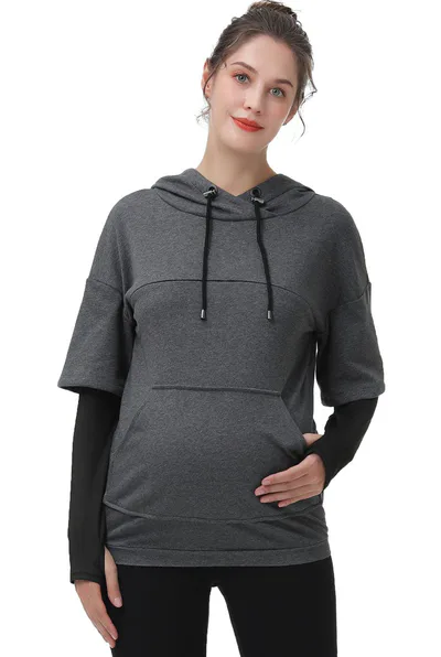 Kimi + Kai Kimi + Kai Maternity "Bobo" Nursing Performance Hoodie
