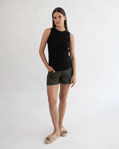 Soon Maternity Nala Overbelly Linen Shorts