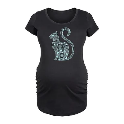Kohl's Maternity Mandala Cat Graphic Tee