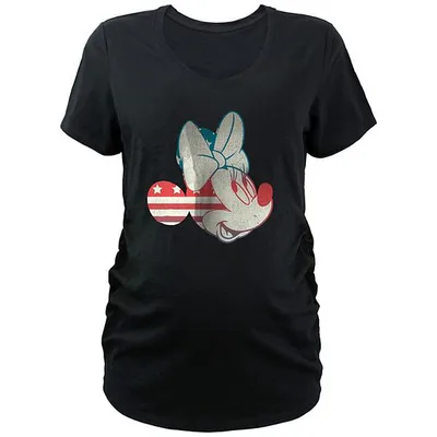 Kohl's Disney's Minnie Mouse USA Flag Print Ears Maternity Graphic Tee