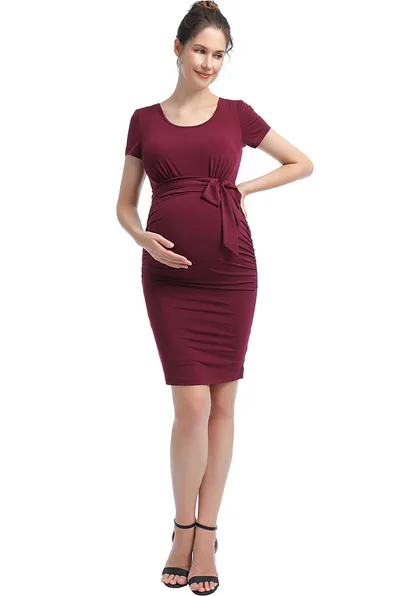 Kimi + Kai Kimi + Kai Maternity "Lana" Ruched Dress