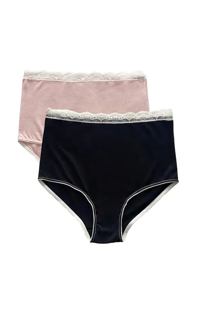 Angel Maternity 2-pack - Gracie Bamboo Maternity Underwear in Pink/Black