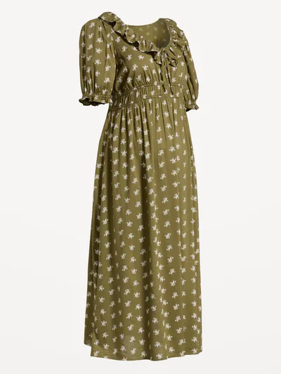 Old Navy Maternity Puff-Sleeve Maxi Dress