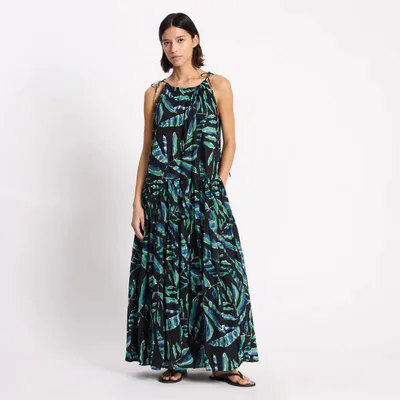 For The Creators Painterly Palm Maxi Dress