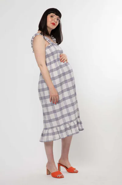 For The Creators Warwick Dress - Blue Check