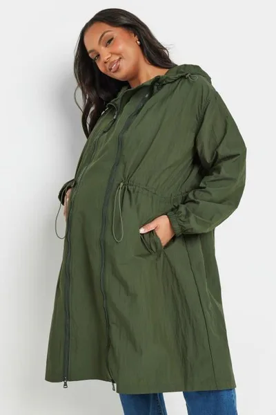 Yours Clothing BUMP IT UP MATERNITY Green Lightweight Parka Jacket