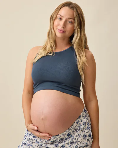 Kindred Bravely Sublime® Bamboo Maternity & Nursing Longline Bra Top | Midnight Blue