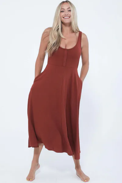 Milk & Baby Audrey Softest Rib Nursing & Pregnancy Tank Dress