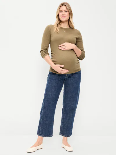 Old Navy Maternity Full Panel Barrel Ankle Jeans