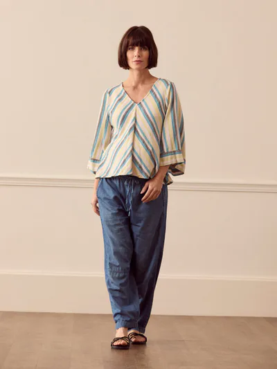 For The Creators Imara Blouse - Bluejay